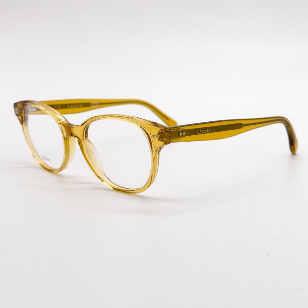 NEW CELINE CL50007I 039 EYEGLASSES WOMEN GOLD ROUND EYEWEAR CELINE - Picture 5 of 10
